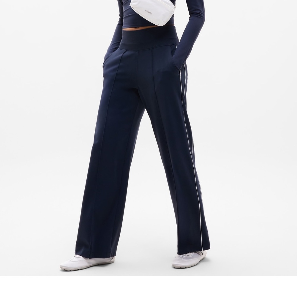 Athleta Venice Track Stripe Wide Leg Pant
